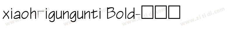 xiaoheigungunti Bold字体转换